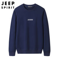 ▼卍 hnf531 JEEP SPIRIT เสื้อยืดผู้ชายแขนยาวผ้าคอตตอนเสื้อผ้าบางทรงหลวมเสื้อสเวตเตอร์ใหม่