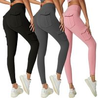 Hot Sale Women Yoga Work out Fitness Gym Wear Pocket Yoga Pants Leggings Stretchy Compression High Waist Leggings