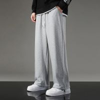 [COD] 2022 and Thin Section Cotton Cover Mens Drawstring Straight Trousers Loose Pants Couple Nine