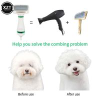 2 in1 Pet Hair Dryer Comb Brush Multi-function Puppy Cat Hair Comb Dog Fur Blower Pet Grooming Supplies Temperature Adjustable Brushes  Combs