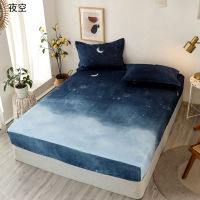 YOMDID New Product 1Pcs Polyester Printed Fitted Sheet Mattress Cover Four Corners With Elastic Band Quilted Bed Protector