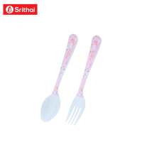 Srithai Melamine ชุดช้อนส้อมชา เมลามีน ลาย My melody flower SP/F 359