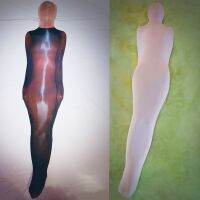 hot！【DT】۞❐  Super oil shiny tight full body stockings sleeping bag mummy bondage pullover oily one-piece all-inclusive tights