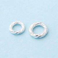 【✆New✆】 x15d7e 925เงินสเตอร์ลิงวงกลมบิดลูกปัด Spacer สำหรับกำไล Diy สายคล้องแว่นตาลูกปัดการค้นหาเครื่องประดับอย่างดี