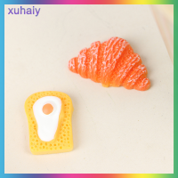 xuhaiy 10pcs 1:12 dollhouse Miniature ขนมปังจำลองไข่ทาร์ตพิซซ่าหัตถกรรมอุปกรณ์เสริม