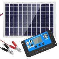30W 12V Solar Panel Battery Charger+40A Controller for RV Car Boat Home Camping