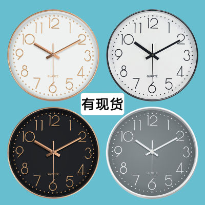 [12นิ้ว30ซม.] นาฬิกาติดผนังแบบเงียบนาฬิกาติดผนังตาชั่งดิจิตอลสามมิติที่สร้างสรรค์นาฬิกาแขวนฟรี Watchpengluomaoyi
