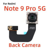 กล้องหลังด้านหลังของแท้สำหรับ Xiaomi Redmi Note 9 Pro 5G โมดูลกล้องหันหน้าหลักชิ้นงอสำหรับเปลี่ยนอะไหล่