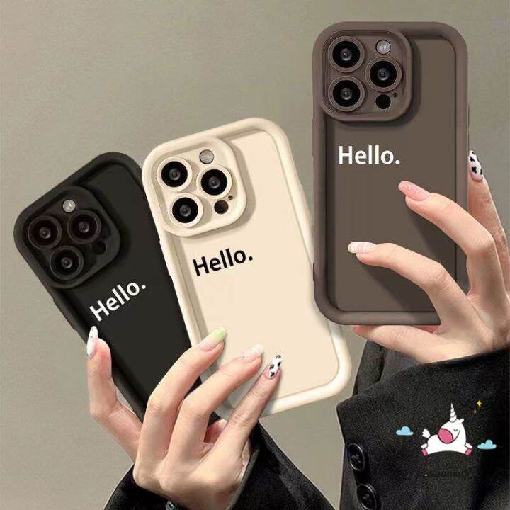 เคสคู่รักลาย-hello-english-ที่เรียบง่ายแบบหรูหราเข้ากันได้กับ-iphone-7-6s-8-6-plus-14-13-11-12-15-pro-max-7plus-xr-x-xs-max-se-2020เป็นฝ้าสีทึบเป็นนางฟ้าเคสนิ่มกันกระแทก