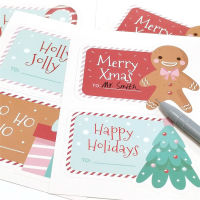 40pcs Merry Christmas Stickers Seal Labels Cute Name Tags for Xmas Cards Gift Packaging Envelope Box Xmas Decorative Sticker