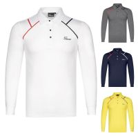 ★New★ [Titleist] เสื้อโปโลแขนยาวลําลอง ระบายอากาศได้ดี แบบแห้งเร็ว เหมาะกับใส่เล่นกีฬากอล์ฟกลางแจ้ง แฟชั่นฤดูใบไม้ร่วง สําหรับผู้ชาย