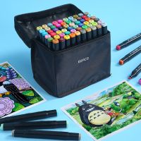 24/36/48/60PCS/Set Double-Ended Marker Pens Set Oily Marker Pen Set Portable Painting Tool for Drawing Painting