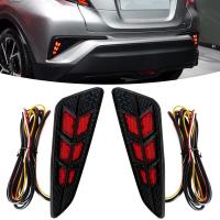 ✧▧۩ 2PCS For Toyota C-HR CHR 2016 2017 2018 2019 LED Reflector Lamp Rear Fog Lamp Rear Bumper Brake Light Waterproof Car Accessories