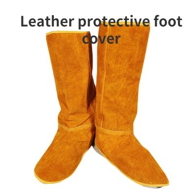 【CW】 Leather Retardant Welding Spats Safety Boot Abrasion Resistant Foot Protection Welder Tools