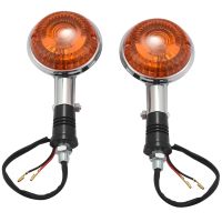 Motorcycle Round Turn Signals Lights Blinker Indicator Lens for Road Star Virago V Star 85-99 2 Pack