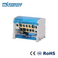 1Pc WKH207 Junction Modular Screw Universal WKH 207 Wire Electrical Connector Din Rail Terminal Block Power Distribution