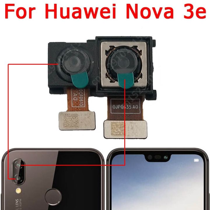 กล้องหลังสำหรับ Nova 2 2I 2S 3 3I 3E 4 4E 5T โมดูลกล้องหลังฝาหลังอะไหล่สำรองของแท้