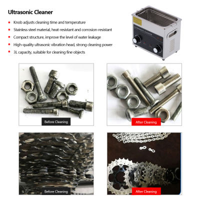 3L Ultrasonic Cleaner ลูกบิดประเภทสแตนเลสอุตสาหกรรม Fine Objects Cleaning Machine