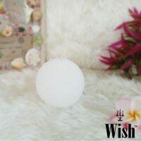 เทียนลูกบอล Ball Candle  ไร้ควัน ไร้กลิ่น ขนาด 9 cm. White &amp; Ivory