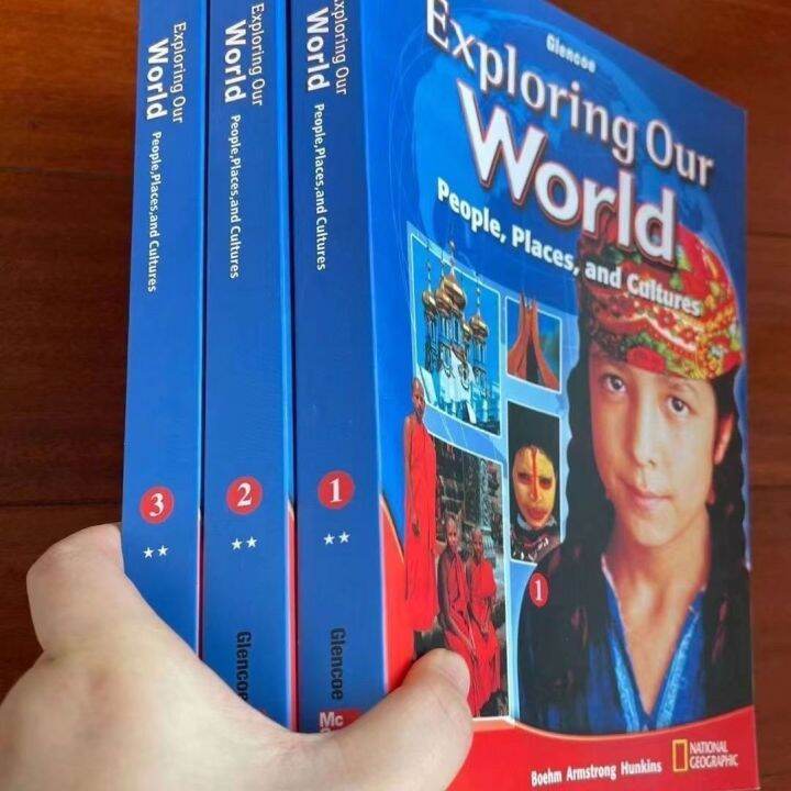 Full color spot American high school geography textbook Exploration Our