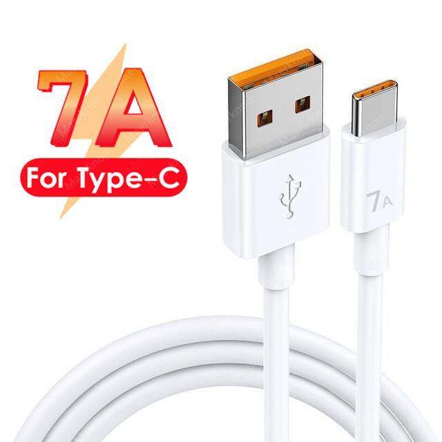 สายเคเบิล-type-c-usb-7a-100w-สายชาร์จแบบเร็วพิเศษสำหรับ-huawei-p40-p30สายข้อมูลชาร์จอย่างรวดเร็วสำหรับ-xiaomi-mi-12-oneplus-realme-poco