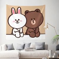 Rilakkuma 60x51in ผ้าห่มแขวนผนังตกแต่งผนัง,ผ้าห่มแขวนผ้าพื้นหลังห้องนั่งเล่นห้องนอนสิ่งทอตกแต่งบ้าน