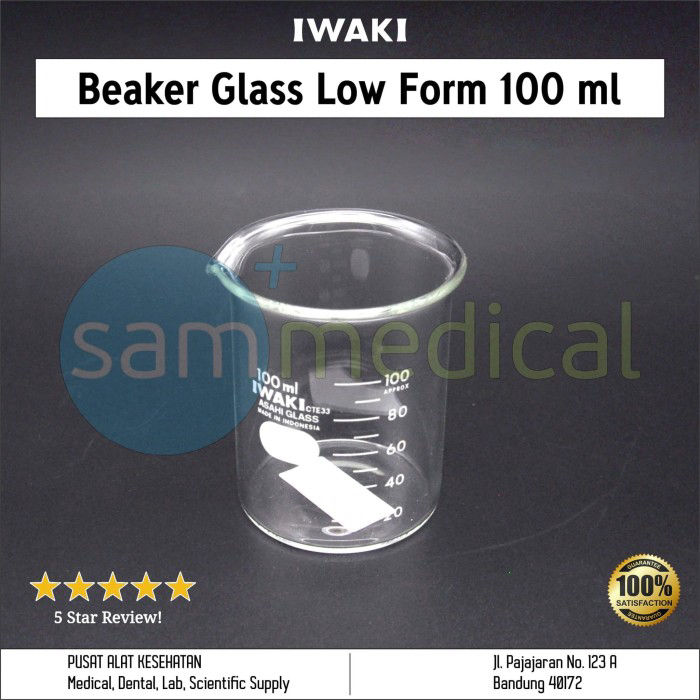 Iwaki Beaker Glass Low Form Gelas Beaker Gelas Kimia 100ml Lazada Indonesia 9250