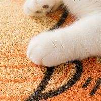 Cat Litter Mat Cartoon Welcome Door Entrance Pad Hallway Kitchen Bath Non-slip Rug Dust Removal Carpet Footpad Doormat Pet Gamer