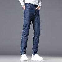 Factory Outlet Pants MenS Summer Denim Youth Trousers Blue Cotton Micro Bomb Middle Waist