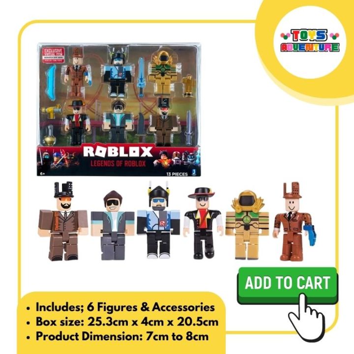 Roblox Action Collection - Legends of Roblox Six Figure Character Pack  [Includes Exclusive Virtual Item] 