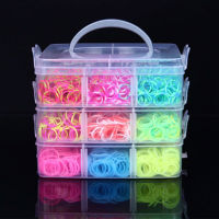 10000pc Rubber Loom Bands Set Box DIY Toys Bracelet Silicone Elastic Bands Weave Loom Bands Toy Tool AccessoriesABC Stickers