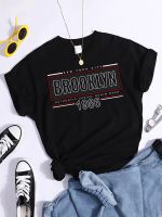 Brooklyn เสื้อยืด1986พิมพ์ลายสำหรับผู้หญิง,เสื้อยืดแฟชั่น MODE Korea 100% ผ้าฝ้ายฤดูร้อนคอกลมราคาถูกเสื้อยืดตลกแบรนด์2023เสื้อยืดผู้ชาย Xs-3xl ป๊อปใส่ได้ทั้งผู้ชายและผู้หญิง