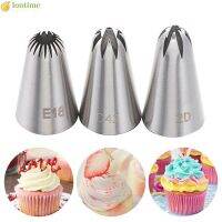 LONTIME 3PCS Flower Pastry Tips Cupcake Stainless Steel Icing Piping Nozzles