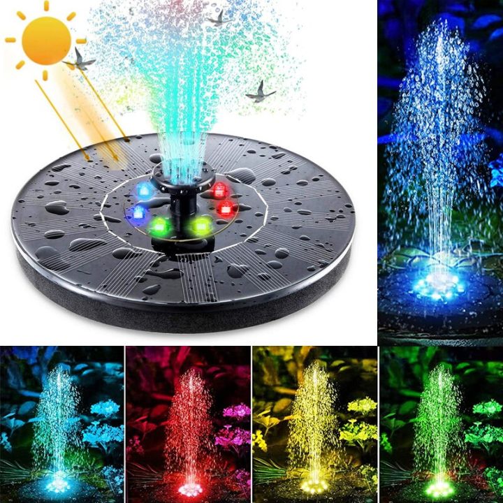 Floating Solar Fountain Garden Waterfall Fountain Pool Pond Bird Bath ...