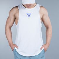 Muscle tank top summer loose sleeveless quick dry absorbent and sports fitness training run tauren printed vest