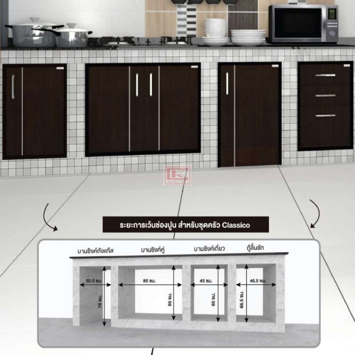 ตู้ลิ้นชัก-3-ชั้น-upvc-รุ่น-classico-ตู้บานซิงค์-ตู้ครัว