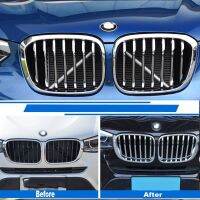 ขายดี Mgs7!!เอบีเอสศูนย์หน้าโครเมียมตะแกรงย่างตัวคลุม Grille Trim 14ชิ้นสำหรับ G01 X3 X4 G02 2018 2019แต่งรถเครื่องประดับ