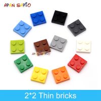 【CC】◄  120pcs Blocks Thin Figures Bricks 2x2 Dots Educational Size Compatible With 3022 Plastic for Children