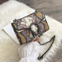 Spring and Autumn New Famous Brand Women Snake Bag Pu Leather Ladies Handbag Luxury Designer Bag Messenger Crossbody