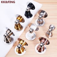 【LZ】 KK FING Mini Strong Magnetic Door Stopper Stainless Steel Wall Stopper Anti-collision Door Stop Punch-free Short Door Stopper