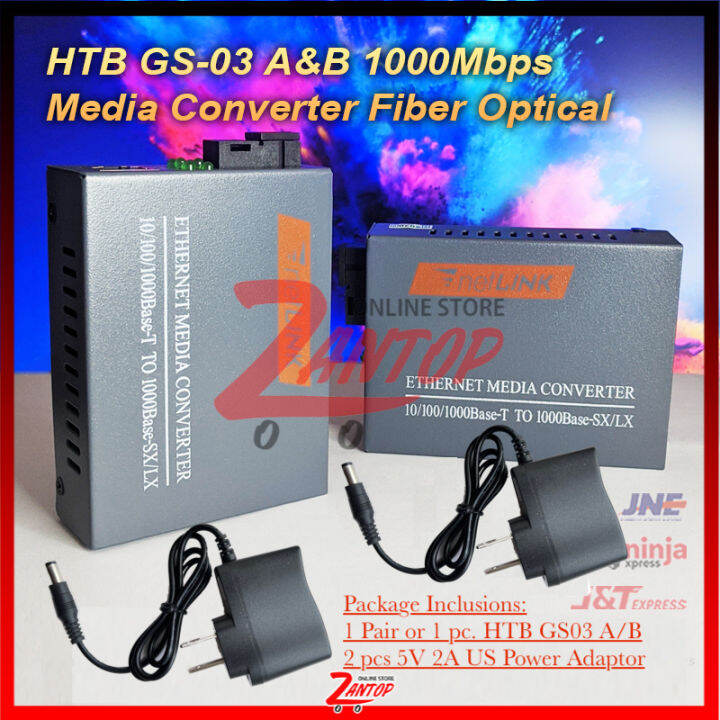 Htb Gs Gigabit Mbps Fiber Optical Media Converter Single Mode