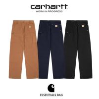 Carthartt Carhartt ล้างน้ำแบบอเมริกันของแท้ชุดเอี๊ยมกางเกงขายาวใส่เล่นทรงกระบอกตรงนำเข้าใหม่