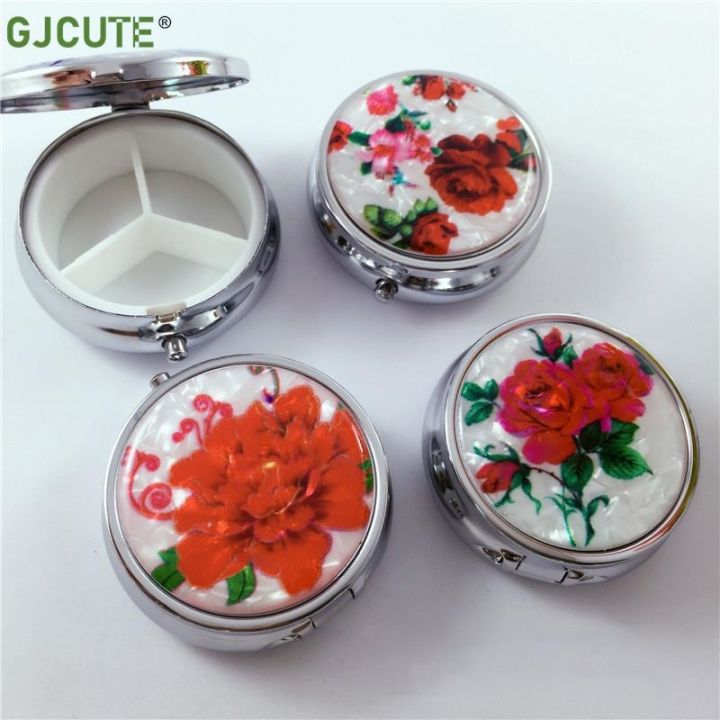 yf-1pc-metal-pill-box-with-mirror-weekly-travel-medicine-holder-tablet-storage-case-flower-print-organizer-for-business