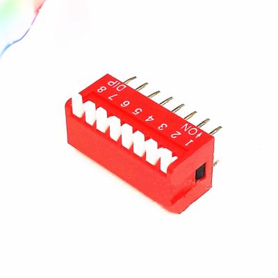 10PCS Free shopping 2P/3P 4P 5P 6P 8P 10P bits 2.54mm DIP switch/digital toggle switch red right angle side Position