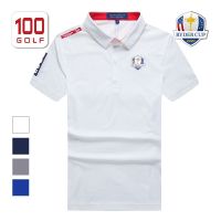 RyderCup เสื้อยืดแขนสั้นผู้ชาย,กางเกงเล่นกอล์ฟถ้วย Ryder ปกเสื้อกีฬาปลูกเองแห้งเร็วสำหรับฤดูร้อนเสื้อโปโล USA Footj.j.lindebergcallawayดังนั้น