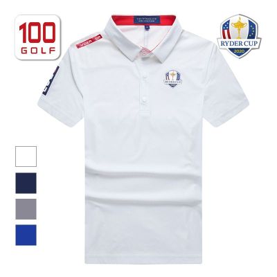 RyderCup ryder cup golf clothing mens short sleeve T-shirt summer quick-drying cultivate ones morality campaign lapel Polo shirt golf
