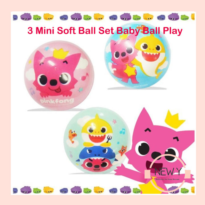 [PINKFONG] 3 Mini Soft Ball Set Baby Ball Play | Lazada