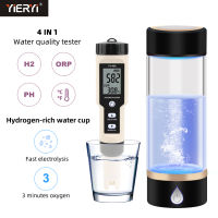 yieryi New 4 in 1 H2/PH/ORP/TEMP Meter hydrogen Tester with Rich Hydrogen Cup for drinking water