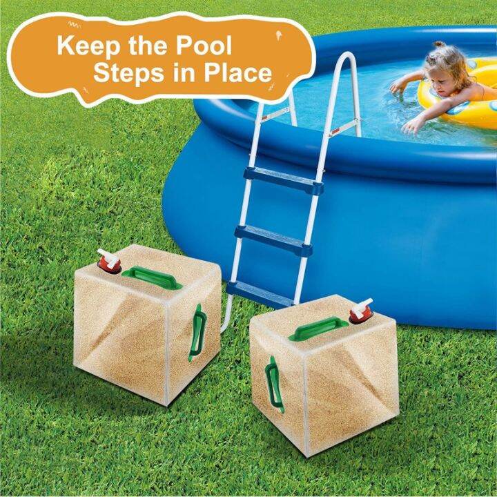 2pcs-pool-ladder-weights-20l-sandbags-for-above-ground-pool-foldable-waterproof-sandbags-for-swimming-pool-ladder