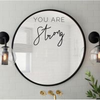 [COD] You Are Minimalist Hand Lettering Vinyl Mirror Sticker Pattern LL955